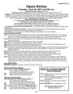 Open Swine - Henry County Fair