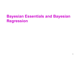 bayesian essentials and regression