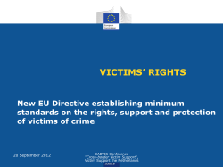 Victims Directive – Approach