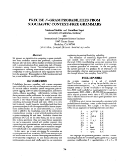 precise n-gram probabilities from stochastic context