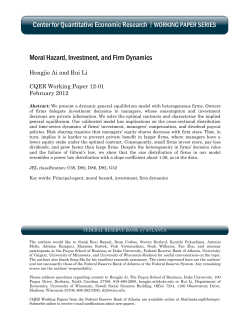 Moral Hazard, Investment, and Firm Dynamics