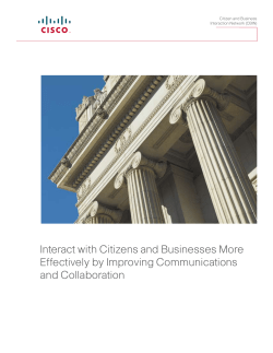 Interact with Citizens and Businesses More Effectively by