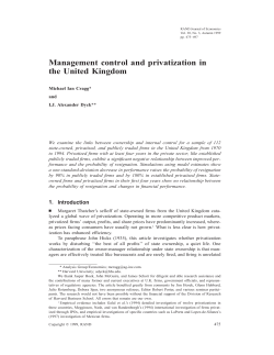 Management control and privatization in the United Kingdom