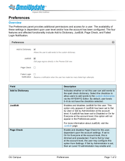 Preferences - OU Campus Support
