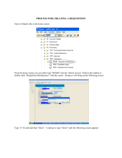 Creating a Requisition