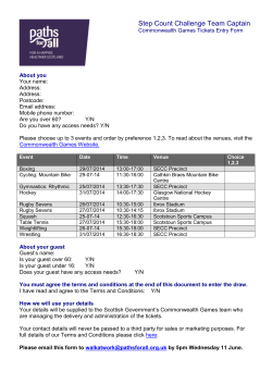 Step Count Challenge Commonwealth Games Tickets