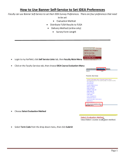 How to Use Banner Self-Service to Set IDEA Preferences