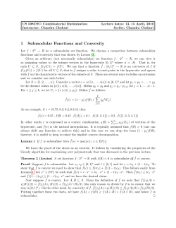 1 Submodular Functions and Convexity