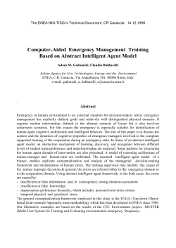 Intelligent Agents Model in Computer Emergency Management