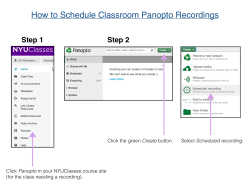 How to Schedule Classroom Panopto Recordings