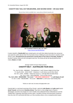 chastity belt – australian tour 2016