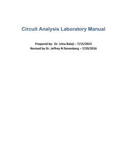 Circuit Analysis Laboratory Manual