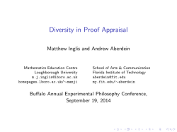 Diversity in Proof Appraisal - My FIT (my.fit.edu)