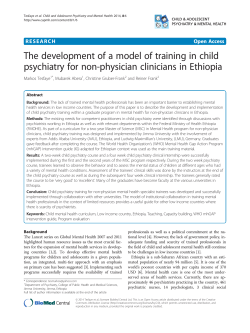 The development of a model of training in child
