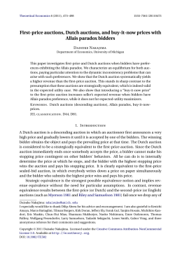 Firstprice auctions, Dutch auctions, and buyitnow prices with Allais