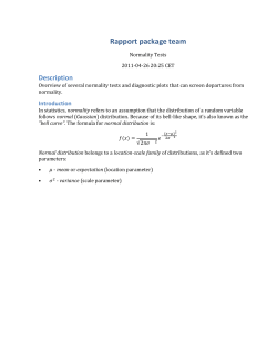 Normality Tests
