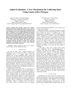 Input-Evaluation: A New Mechanism for Collecting Data Using
