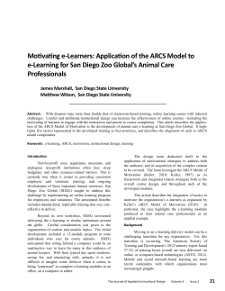 Motivating e-Learners: Application of the ARCS Model to e