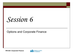 Options and Corporate Finance: Basic Concepts