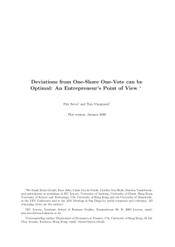 Deviations from One-Share One