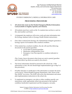 student emergency/medical information card