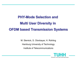 PHY-Mode Selection and Multi User Diversity in OFDM based