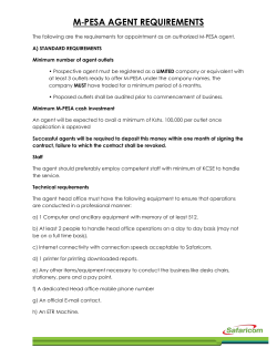 M-PESA Agent Requirements