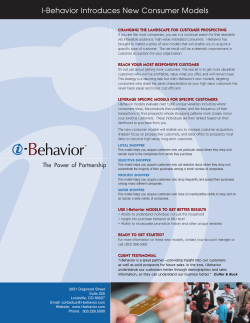 I-Behavior Introduces New Consumer Models