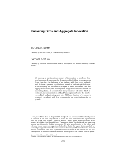 Innovating Firms and Aggregate Innovation Tor
