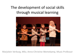 The development of social skills through musical learning