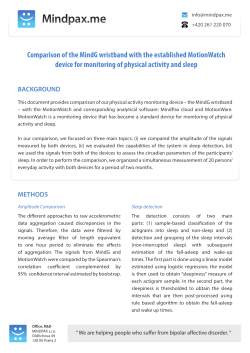 Comparison of the MindG wristband with the established