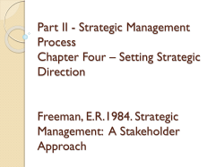 Freeman, ER Strategic Management