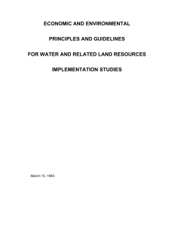Economic and Environmental Principles and Guidelines for