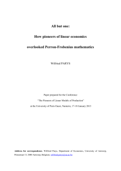 All but one: How pioneers of linear economics