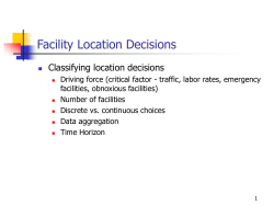 Facility Location Decisions