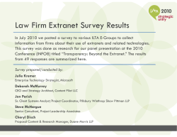 Law Firm Extranet Survey Results
