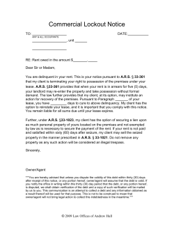 Commercial Lockout