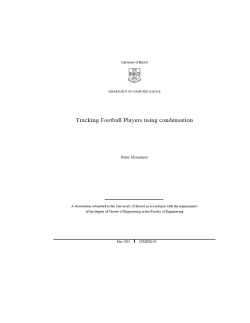 Tracking Football Players Using Condensation. Masters Thesis