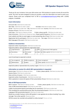 Invitation Form - Global Reporting Initiative