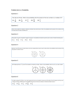 Problem Set 3.1: Probability