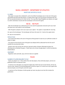 IM Innertube Waterpolo Rules