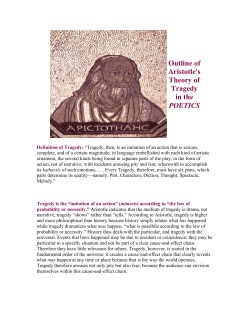 Outline of Aristotle`s Theory of Tragedy in the POETICS