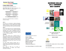 dawson collge 2017 summer day camps