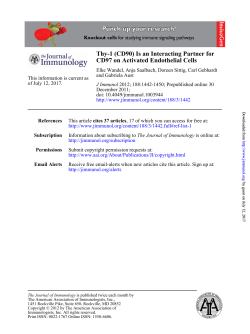 CD97 on Activated Endothelial Cells Thy
