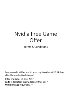 Nvidia Free Game Offer