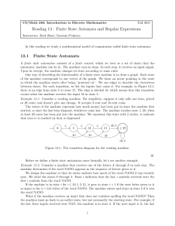 Finite State Automata and Regular Expressions