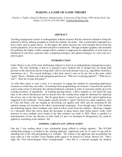 Making a Game of Game Theory