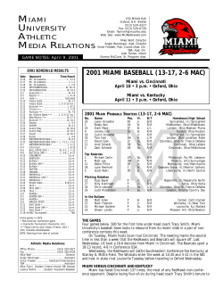 2001 miami baseball (13-17, 2-6 mac)