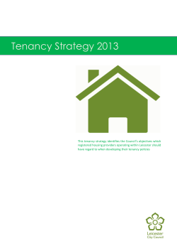 Draft Tenancy Strategy - Leicester City Council