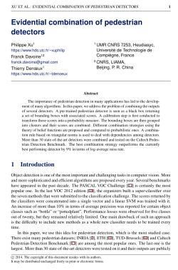 Evidential combination of pedestrian detectors - Heudiasyc